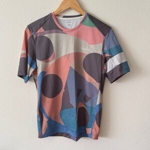 Rapha x Geoff McFetridge sz S Abstract Multicolor Short Sleeve Jersey Tee VGUC